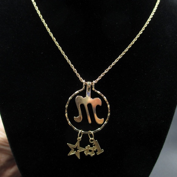 Avon Jewelry - Gold Tone Avon M #1 Star Stylish Pendant Necklace